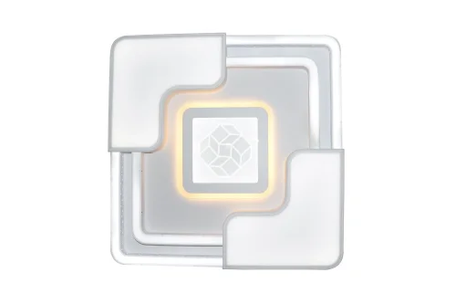 Люстра потолочная с пультом LED LAMPS 81086 Natali Kovaltseva белая на 1 лампу, основание белое в стиле хай-тек с пультом квадраты фото 3
